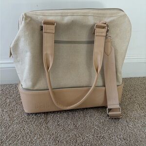 BEIS Cream and Tan mini weekender